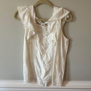 Amalli Talli eyelet White Tank size Medium
